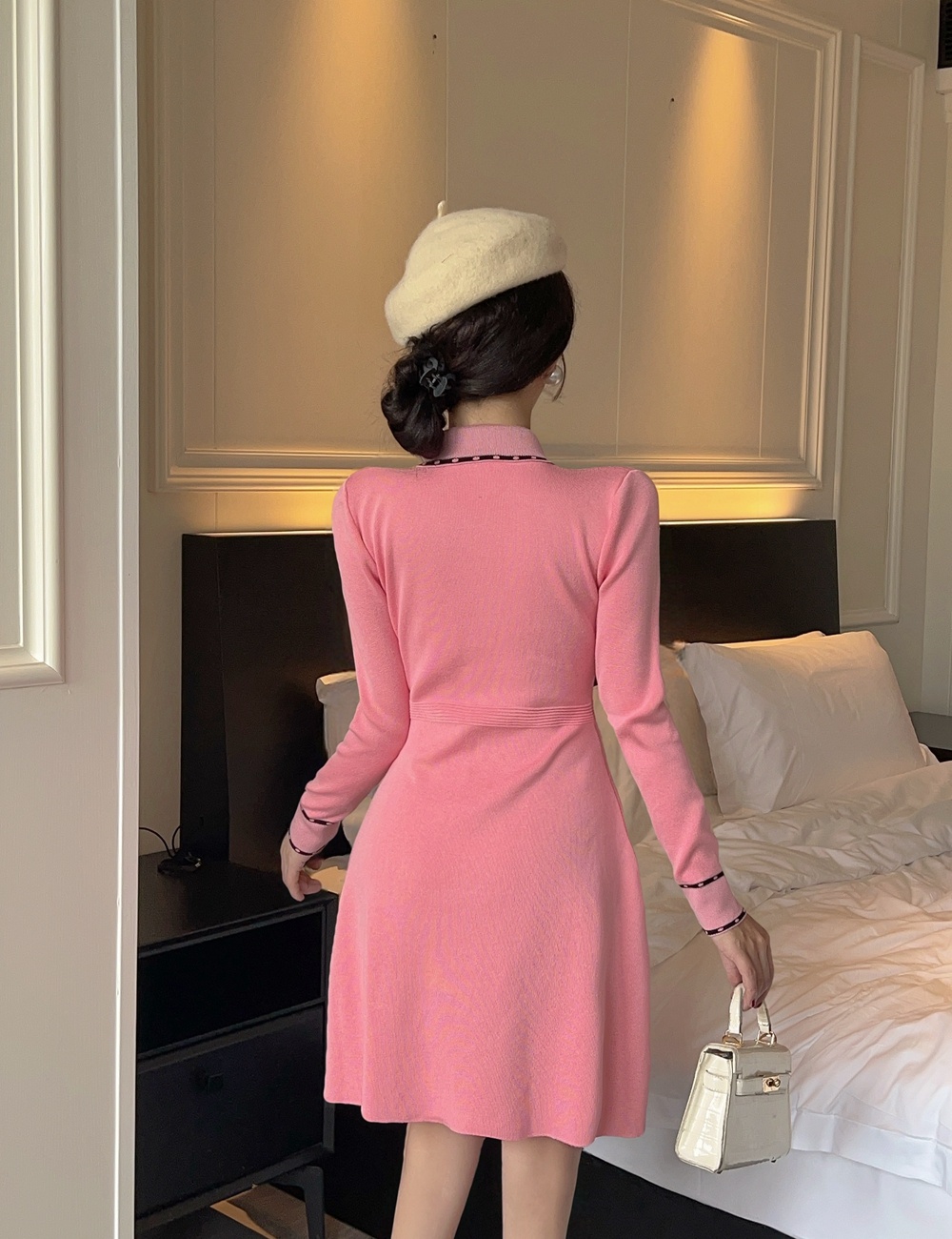 Knitted dress autumn and winter sweater for women