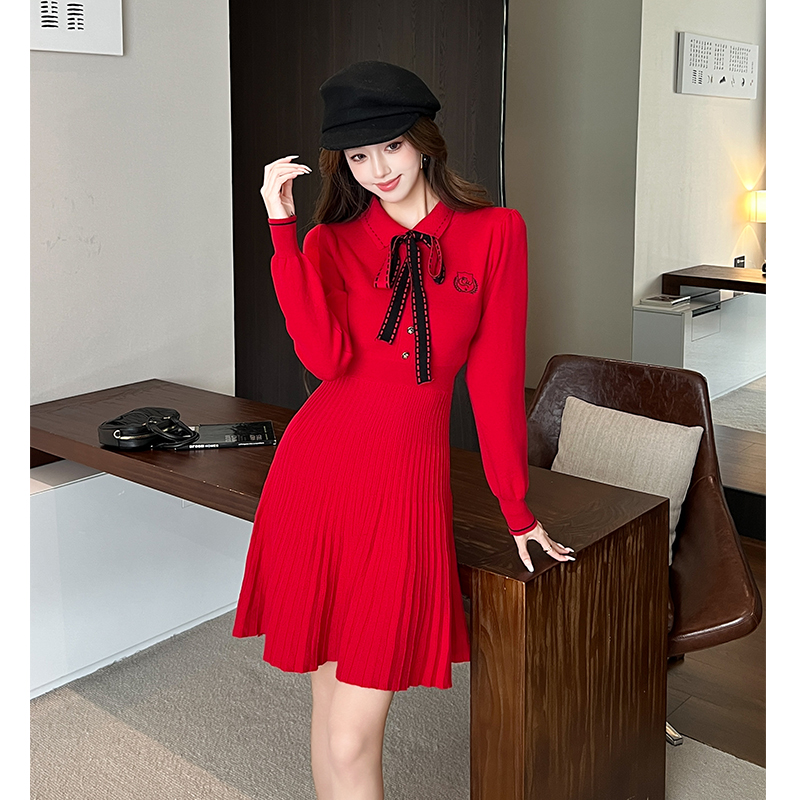 Knitted inside the ride chanelstyle bottoming dress