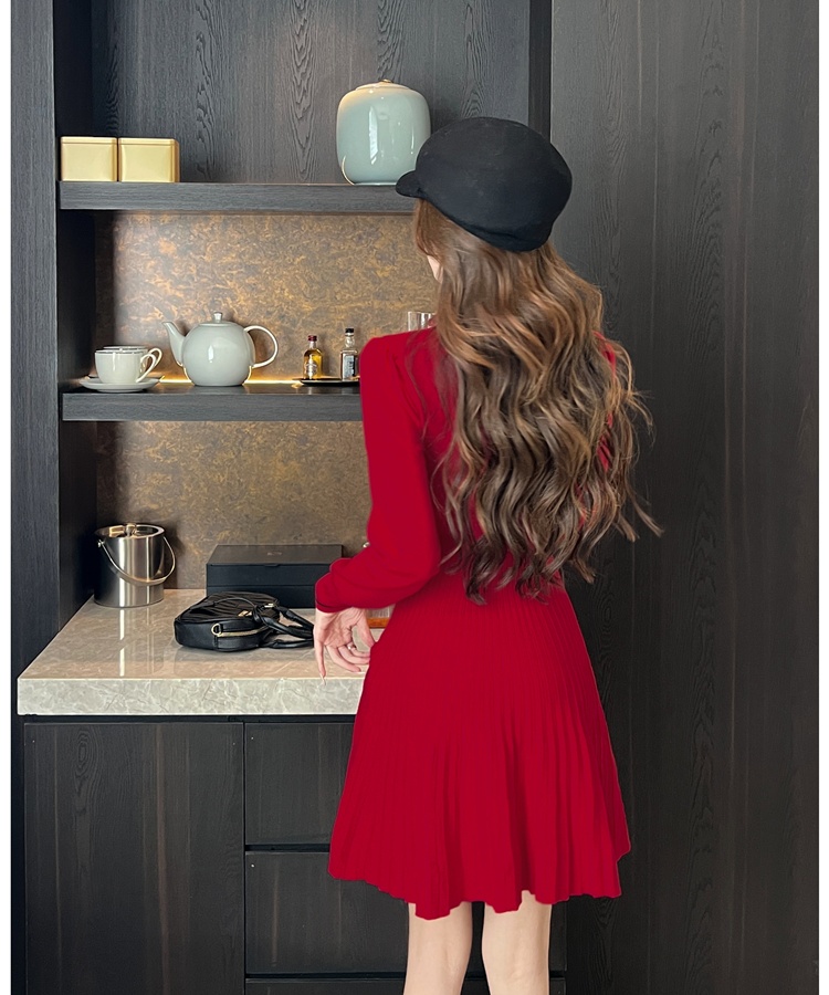 Knitted inside the ride chanelstyle bottoming dress