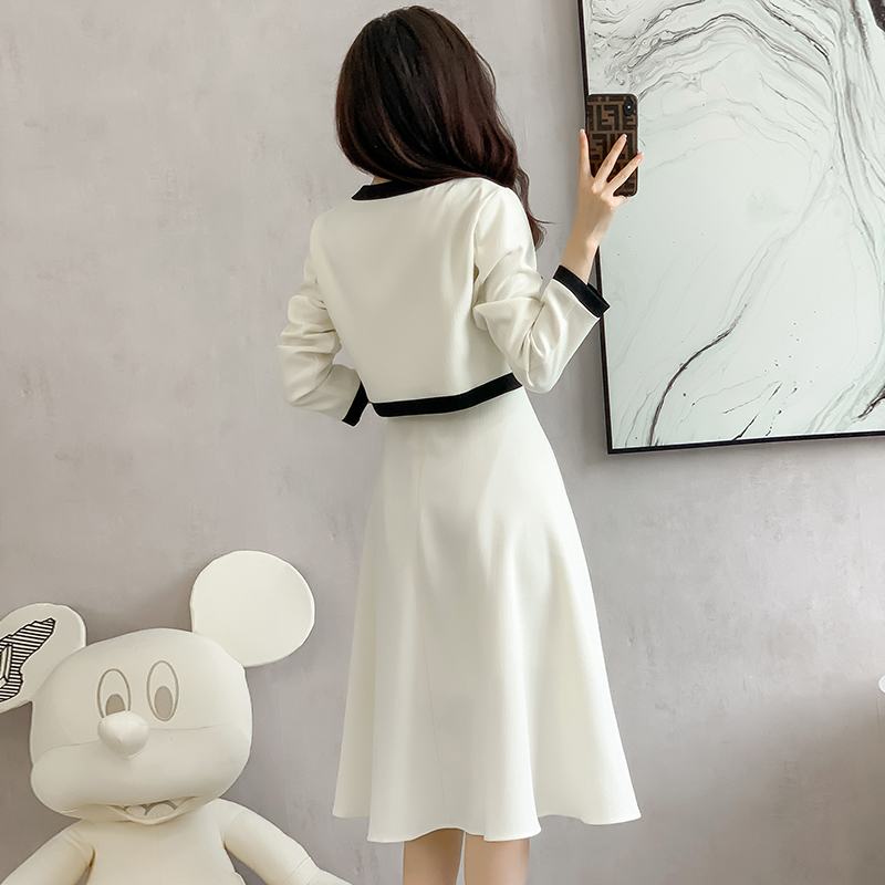 Autumn sling dress drape jacket 2pcs set for women
