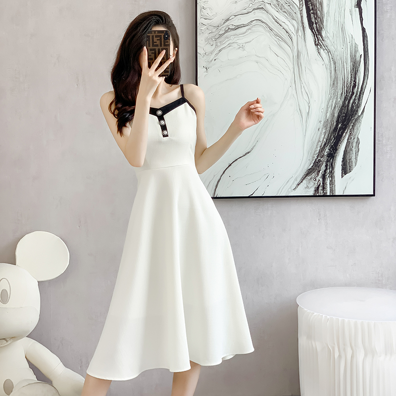 Autumn sling dress drape jacket 2pcs set for women