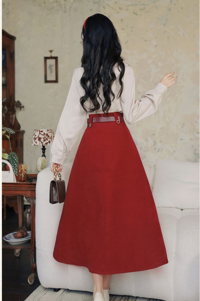 All-match stereoscopic shirt temperament skirt 2pcs set