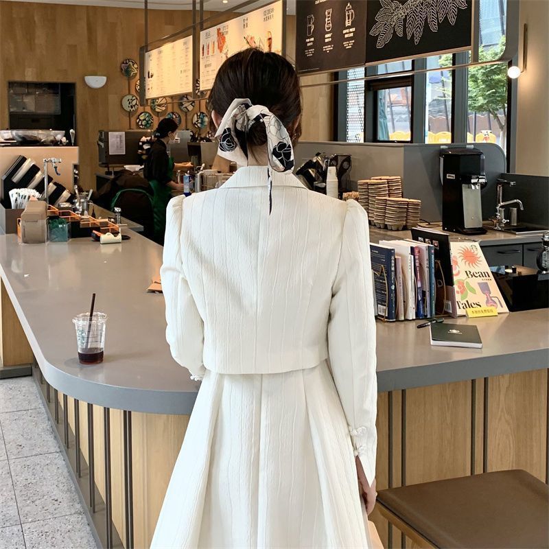 Temperament sling tops France style dress 2pcs set