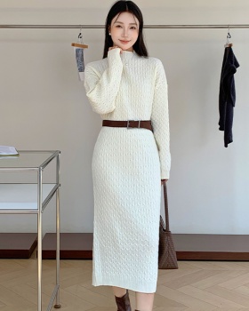 Exceed knee long sweater slim dress for women