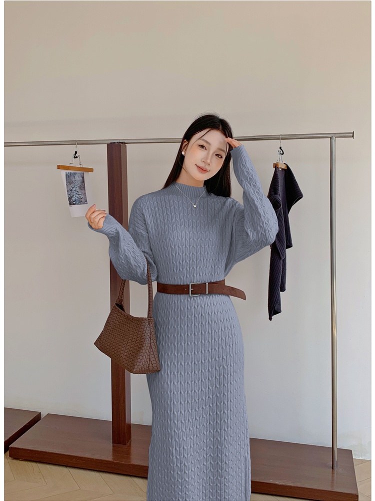 Exceed knee long sweater slim dress for women