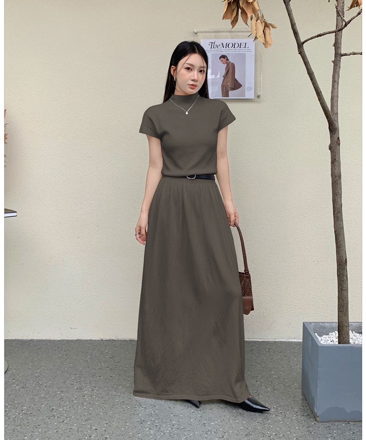 Autumn and winter bottoming sweater dress long dress