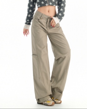 Many pocket American style long pants autumn work clothing