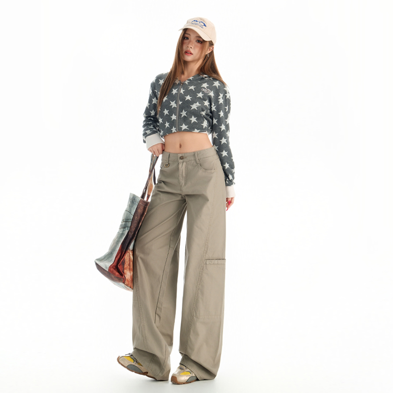 Many pocket American style long pants autumn work clothing