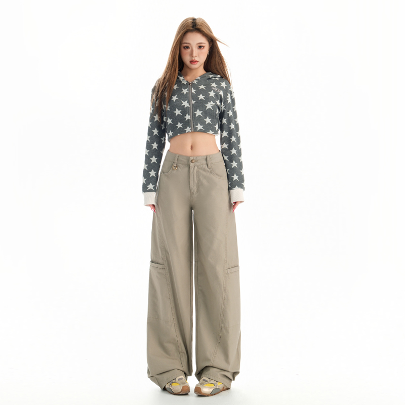 Many pocket American style long pants autumn work clothing
