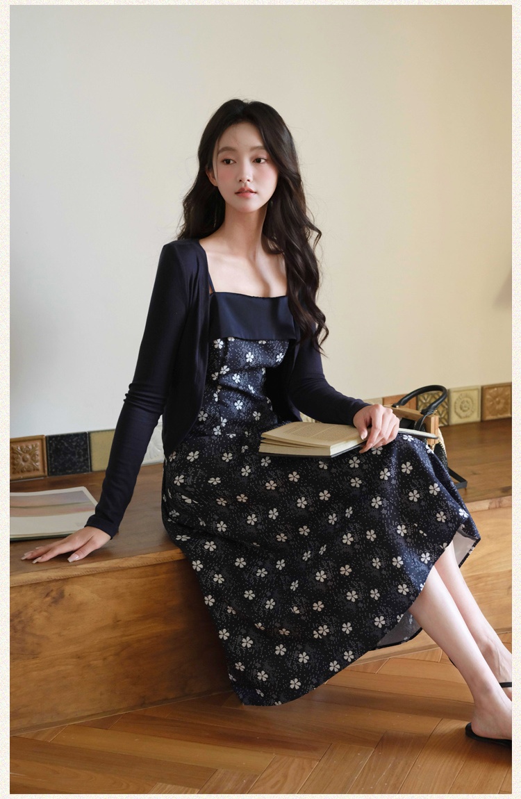 Temperament sling shawl pinched waist elegant jacket a set