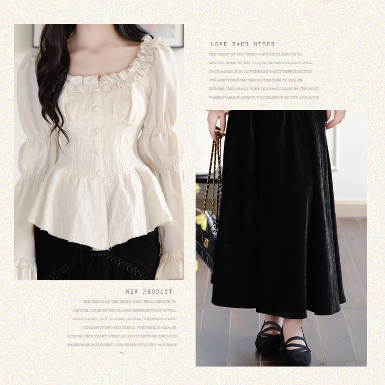Mermaid short skirt fashion shirt 2pcs set for women