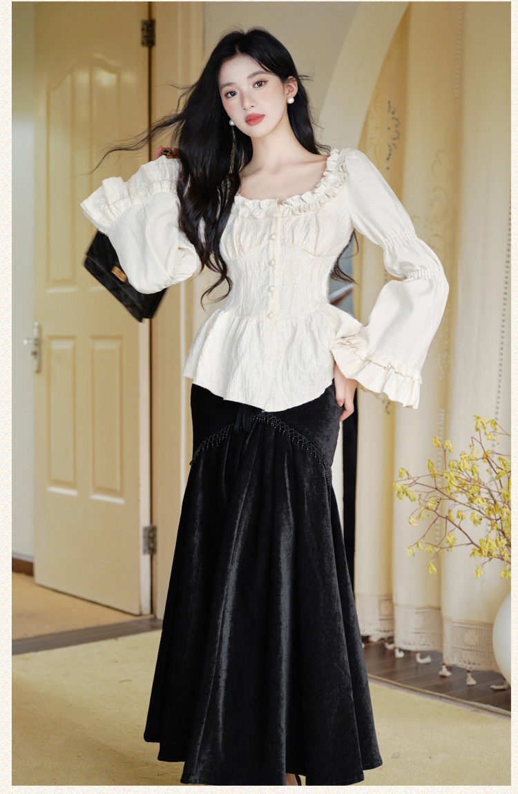Fashion cloak temperament short skirt 3pcs set for women