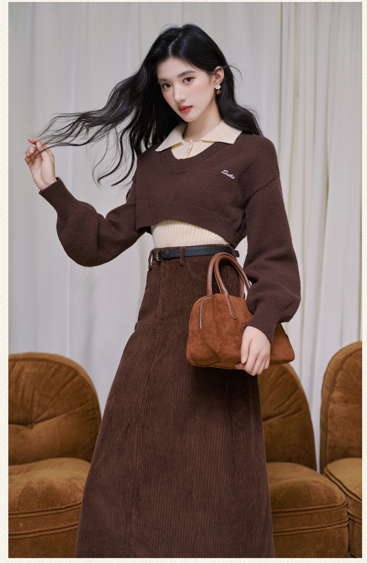Fashion all-match tops slim skirt 3pcs set for women