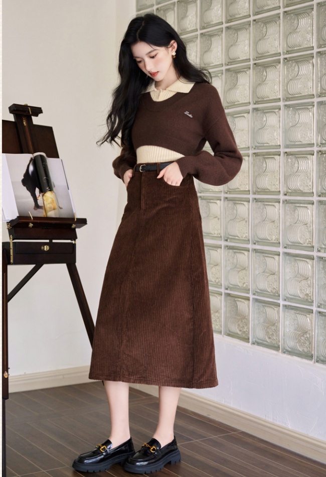 Fashion all-match tops slim skirt 3pcs set for women