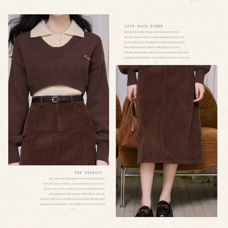 Fashion all-match tops slim skirt 3pcs set for women
