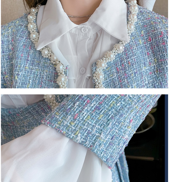 Chanelstyle business suit ladies woolen coat 3pcs set