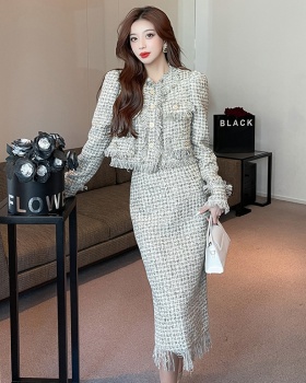 Plus cotton coat ladies long skirt a set for women