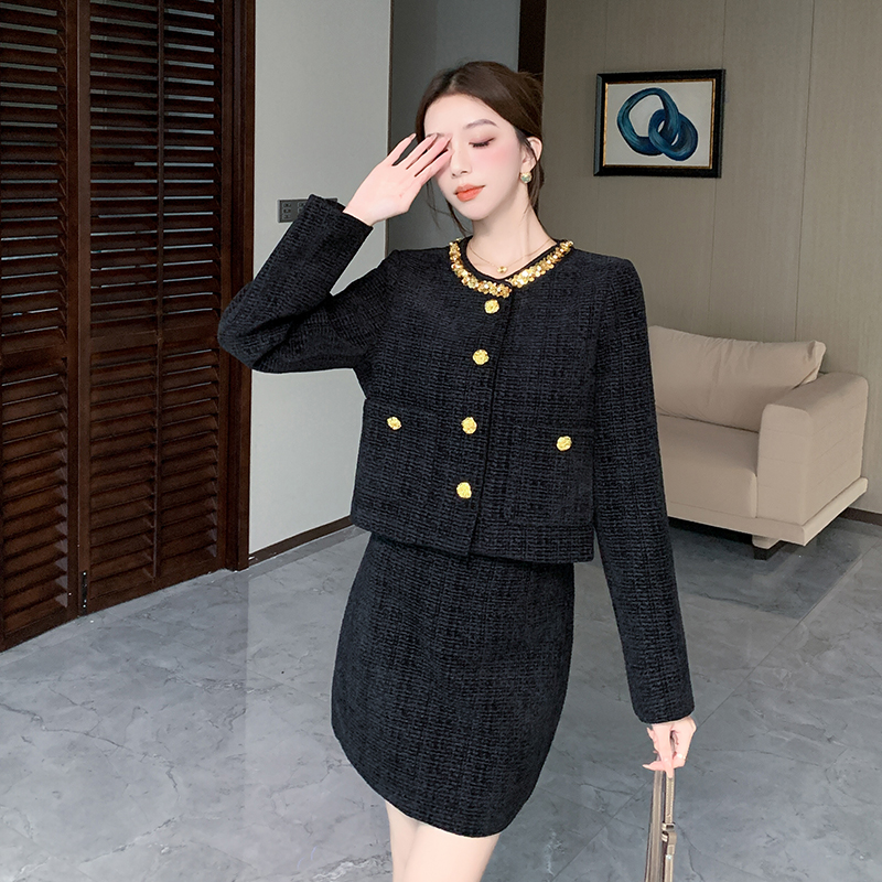 Temperament skirt ladies jacket 2pcs set for women