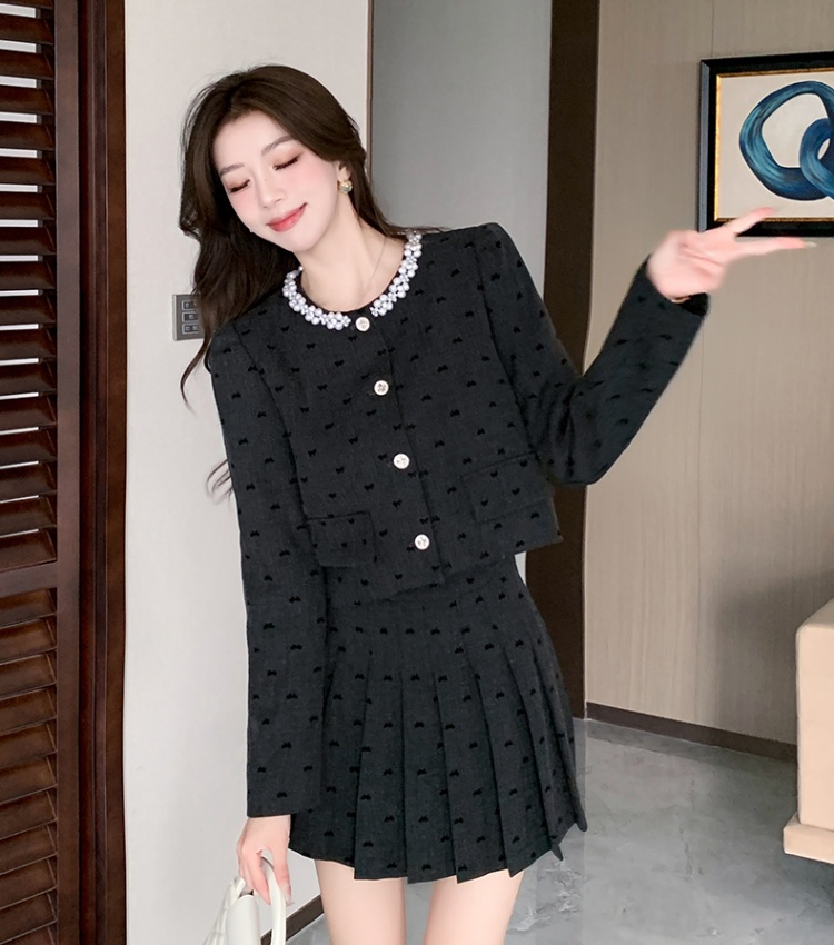 Spring and autumn coat fashion skirt 2pcs set for women