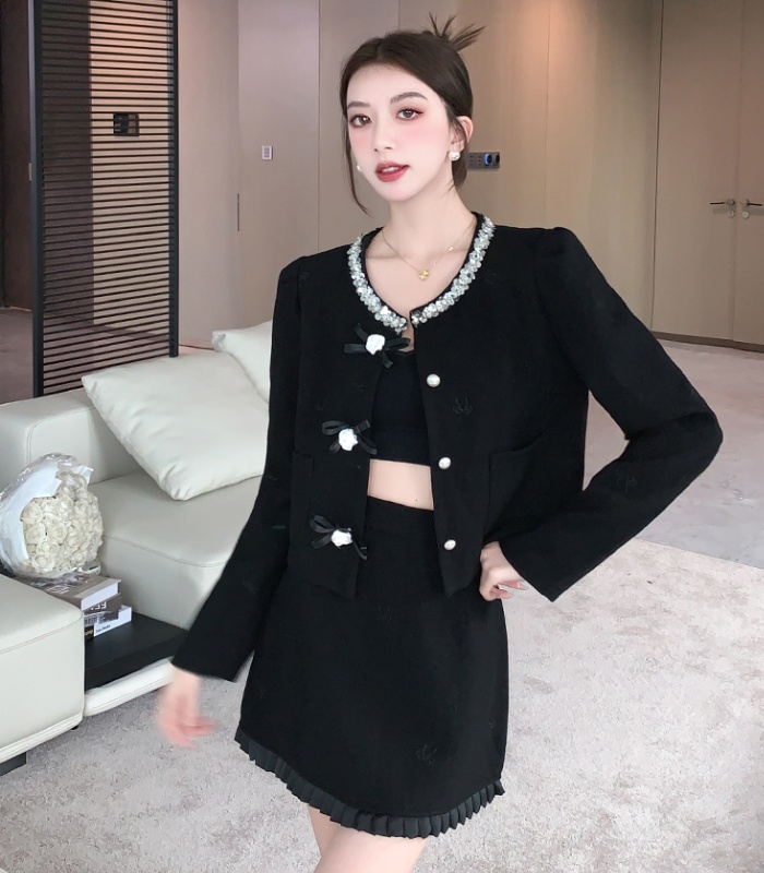 France style chanelstyle autumn skirt 2pcs set for women