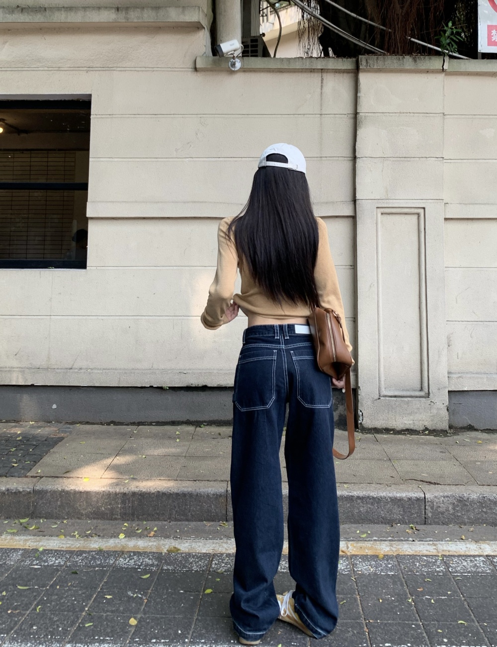 Low-waist wide leg pants work clothing for women