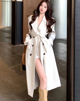 Retro temperament coat long overcoat for women