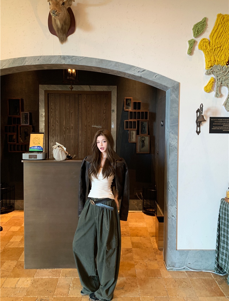 Locomotive casual pants jacket a set for women