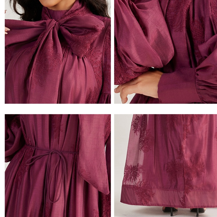 France style dress court style long dress