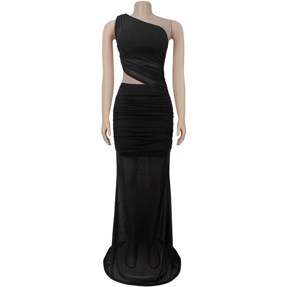 European style halter gauze fashion dress for women