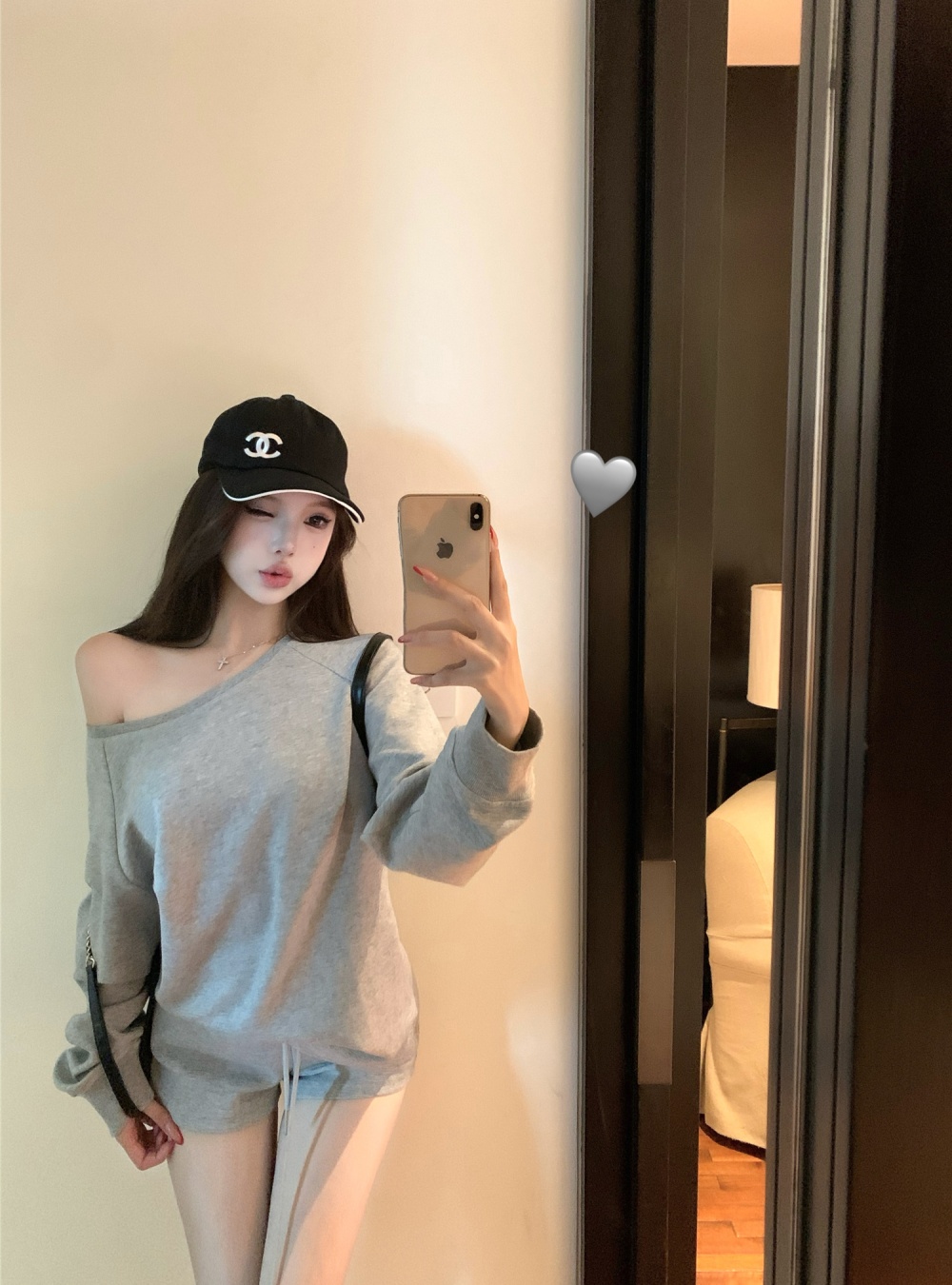 Lazy Casual hoodie strapless shorts 2pcs set for women