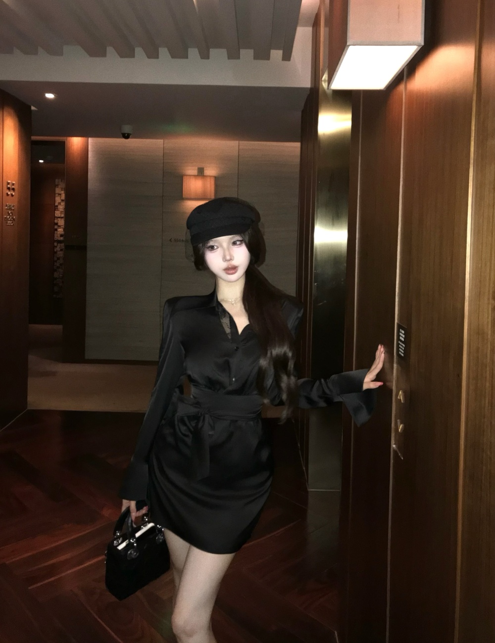 Enticement light luxury dress lapel shirt for women