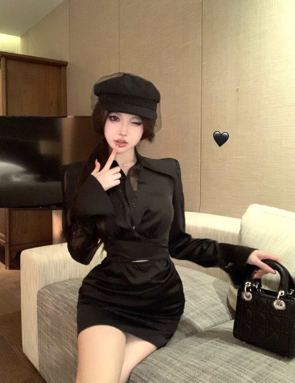 Enticement light luxury dress lapel shirt for women