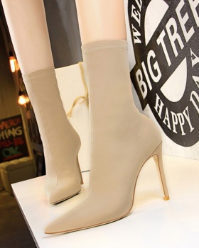 Sexy nightclub short boots fine-root women's boots