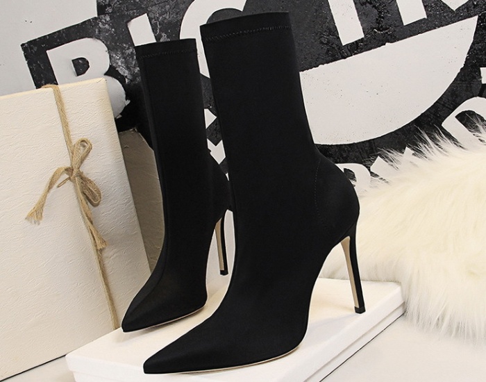 Sexy nightclub short boots fine-root women's boots