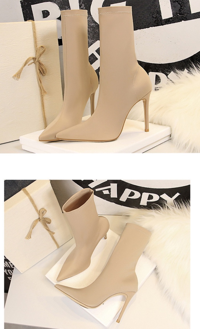 Sexy nightclub short boots fine-root women's boots