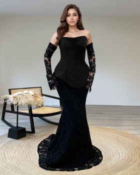 European style fashion long skirt 2pcs set for women