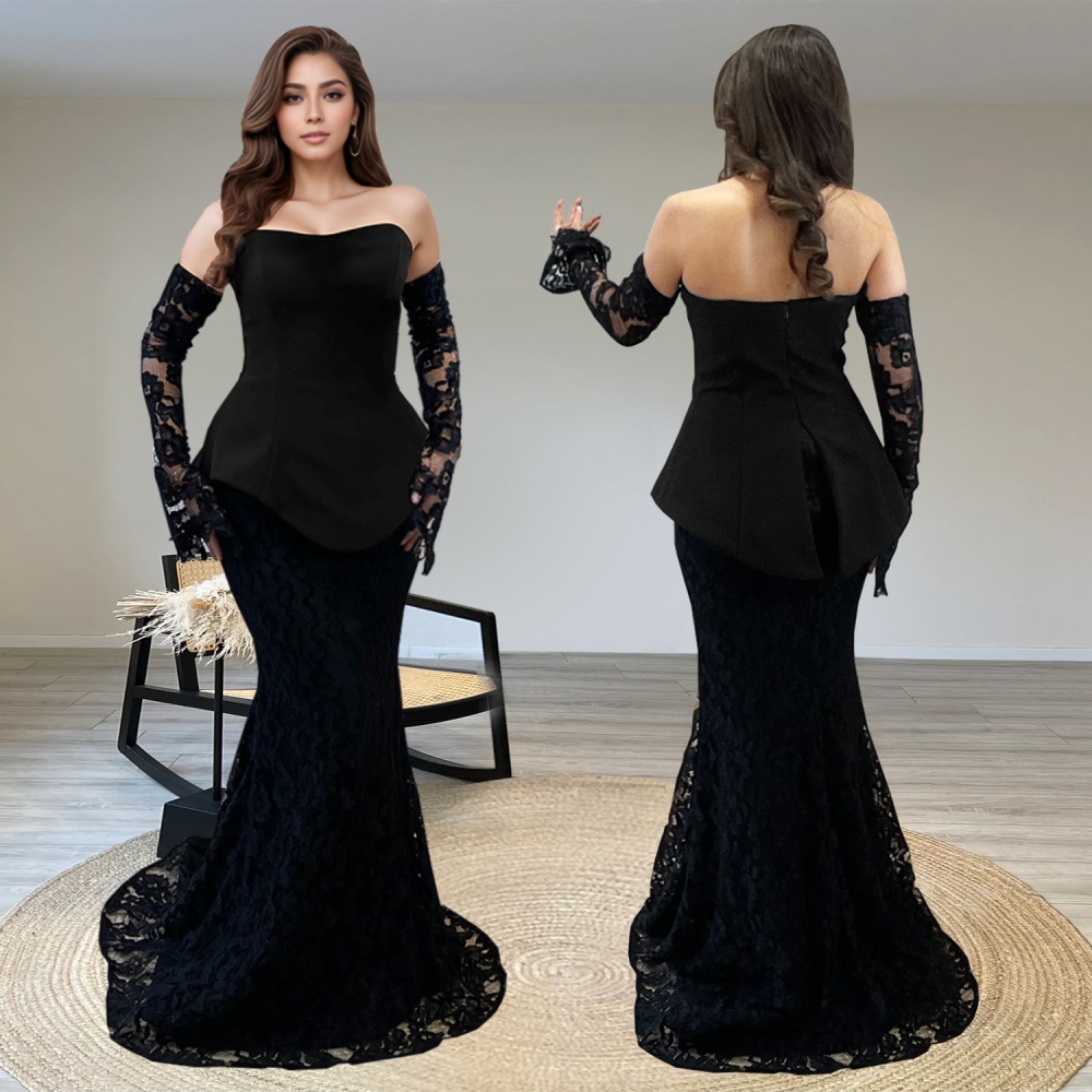 European style fashion long skirt 2pcs set for women