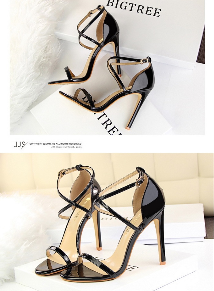 Hollow sandals European style high-heeled shoes