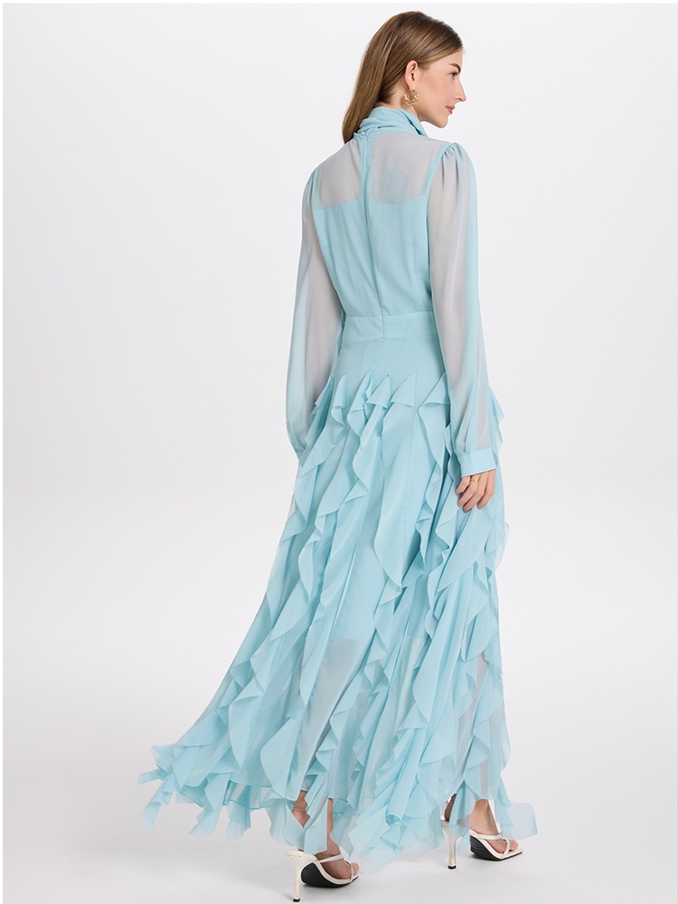 Wood ear tassels scarves temperament dress