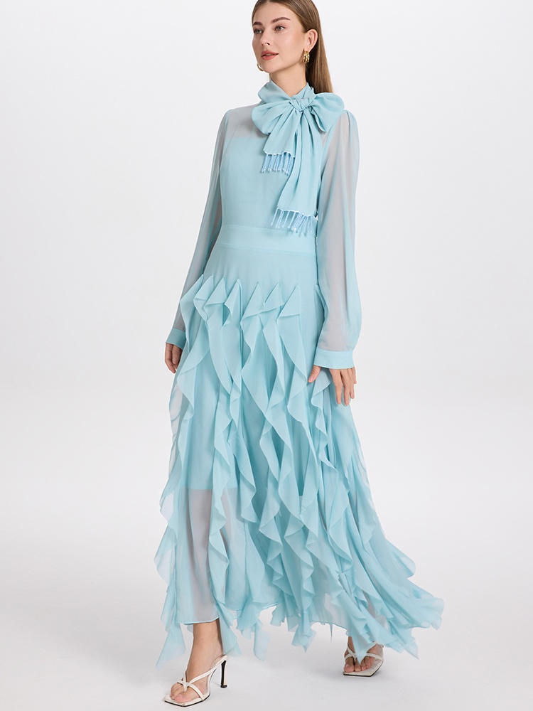 Wood ear tassels scarves temperament dress