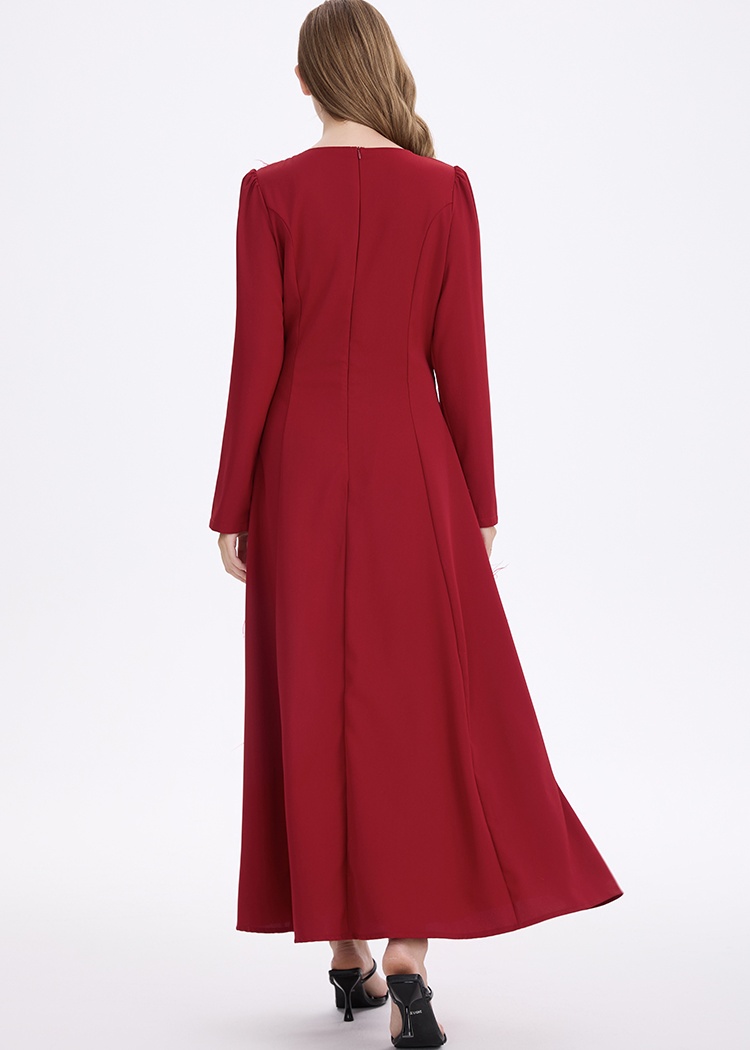 Rhinestone temperament pure slim ostrich hair dress