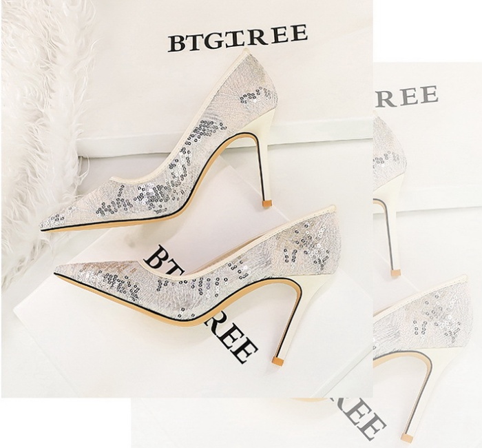 Low lace gauze shoes temperament fashion lazy shoes