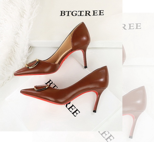 Hollow shoes fine-root high-heeled shoes for women