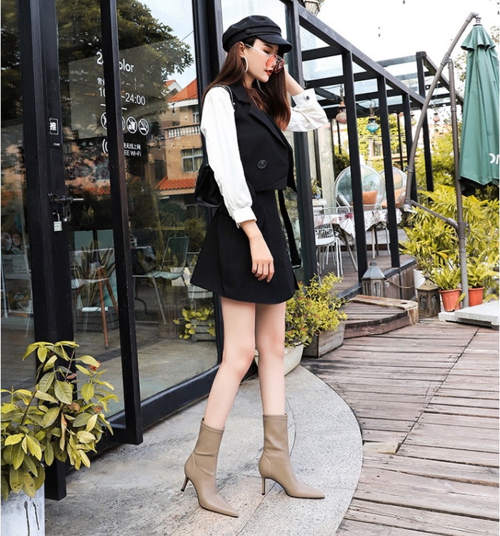 Pointed European style short boots fashion women's boots