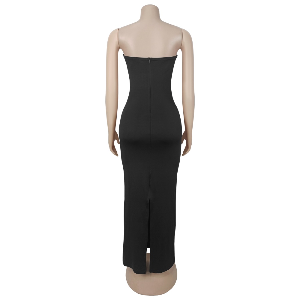Fashion wrapped chest rhinestone dress for women