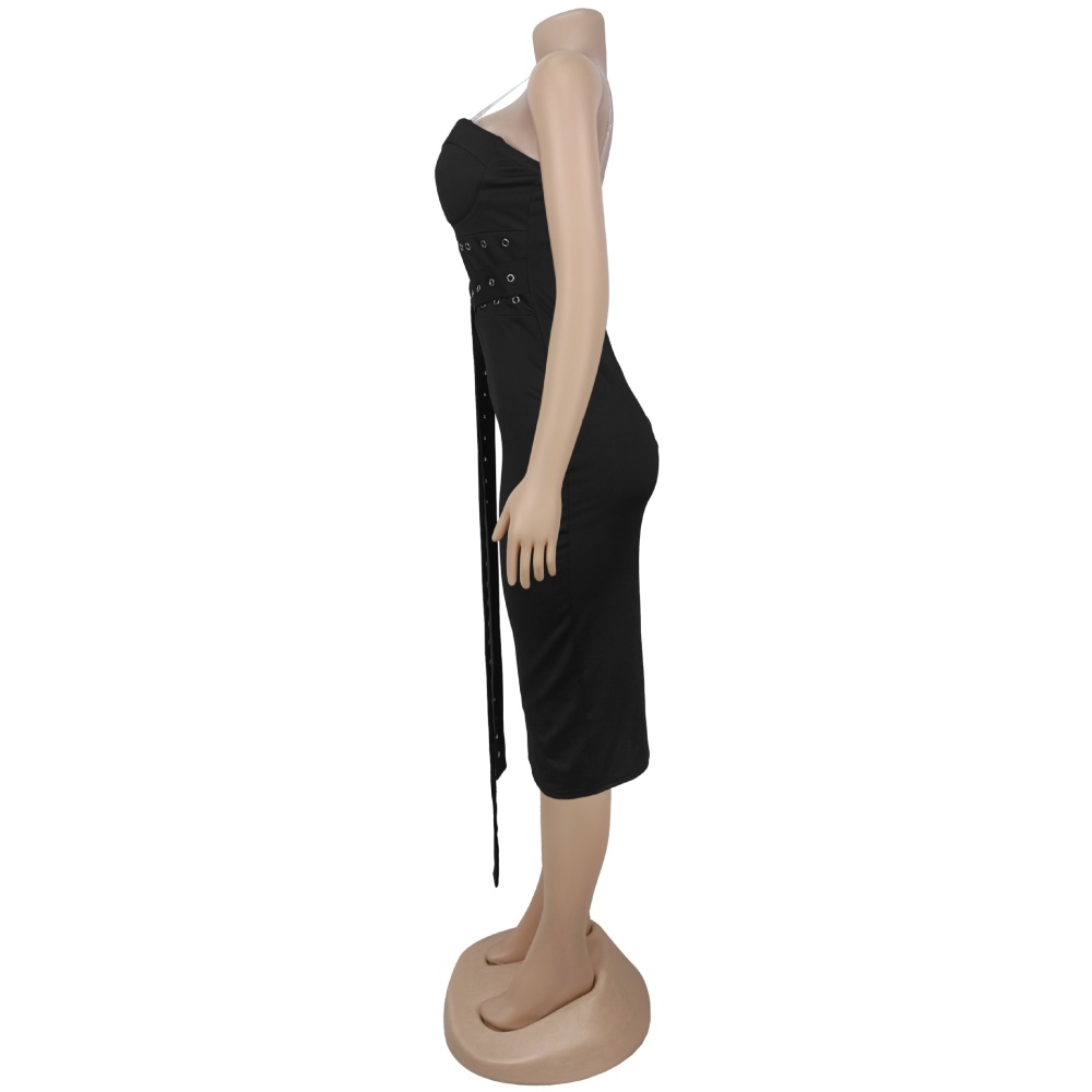 Slim European style sexy fashion bandage wrapped chest dress