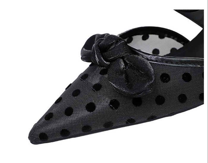 Low gauze slippers bow all-match lazy shoes for women