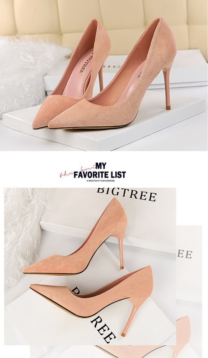 Sexy slim simple high-heeled shoes fashion pointed shoes for women