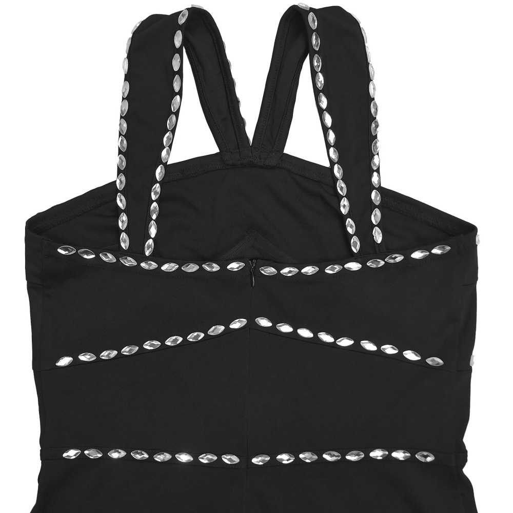 European style strap refinement rhinestone dress