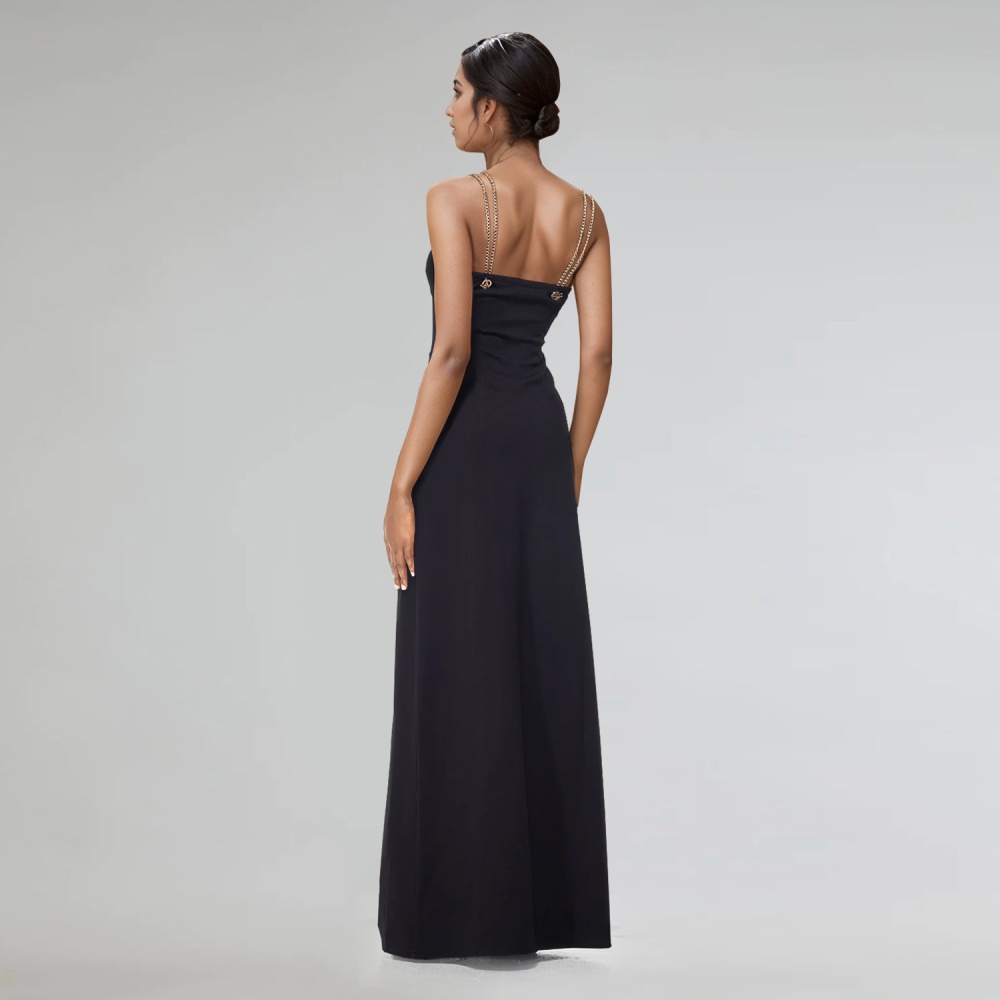 European style fashion gold chain sexy sling dress for women